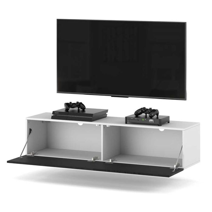 Szafka RTV Pod Telewizor Wisząca Szeroka 140cm Nowoczesna Pojemna Duża