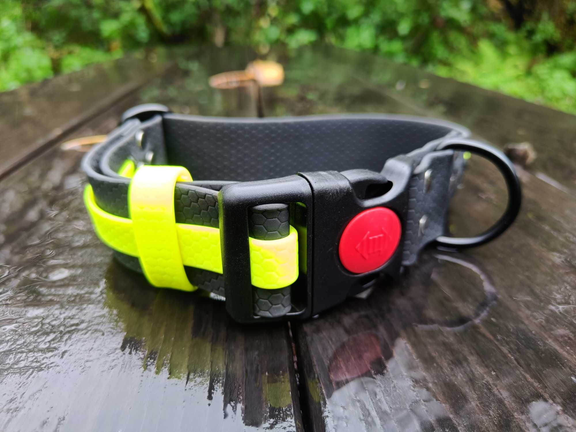 Szeroka obroża Hexa 40mm Plaster miodu Wodoodporna Dla dużych psów