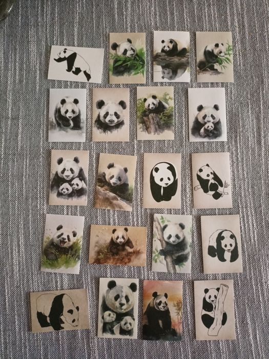 Naklejki panda - cena za całość