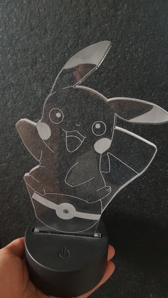 Lampka nocna, projektor 3 D Pikachu, Pokemon