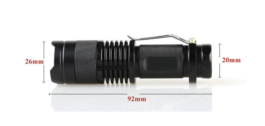 Latarka Cree Q5 Taktyczna Kieszonkowa Mała Mini