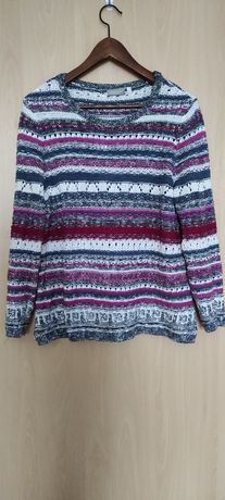 Sweter, sweterek C&A, paski, kolory, ażurowy, cekiny, rozm. S, M, L,XL