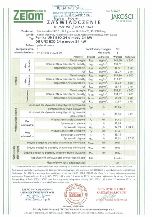 Kocioł c.o. na ekogroszek kotły z podajnikiem piece 5 klasy 15 kW