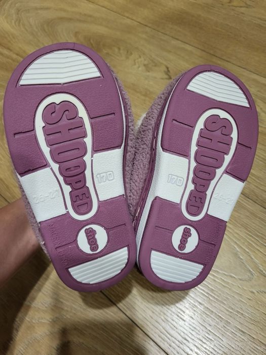 Домашні зимові хутряні закриті тапочки тапки 26-27р, 17см