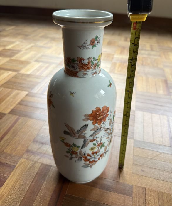 Jarra Vista Alegre 32 cm Coleção Magnólia (Pequim) com Ouro – Vintage
