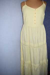 F & F Piękna sukienka długa nowa wiskoza z lnem i bawełną_44