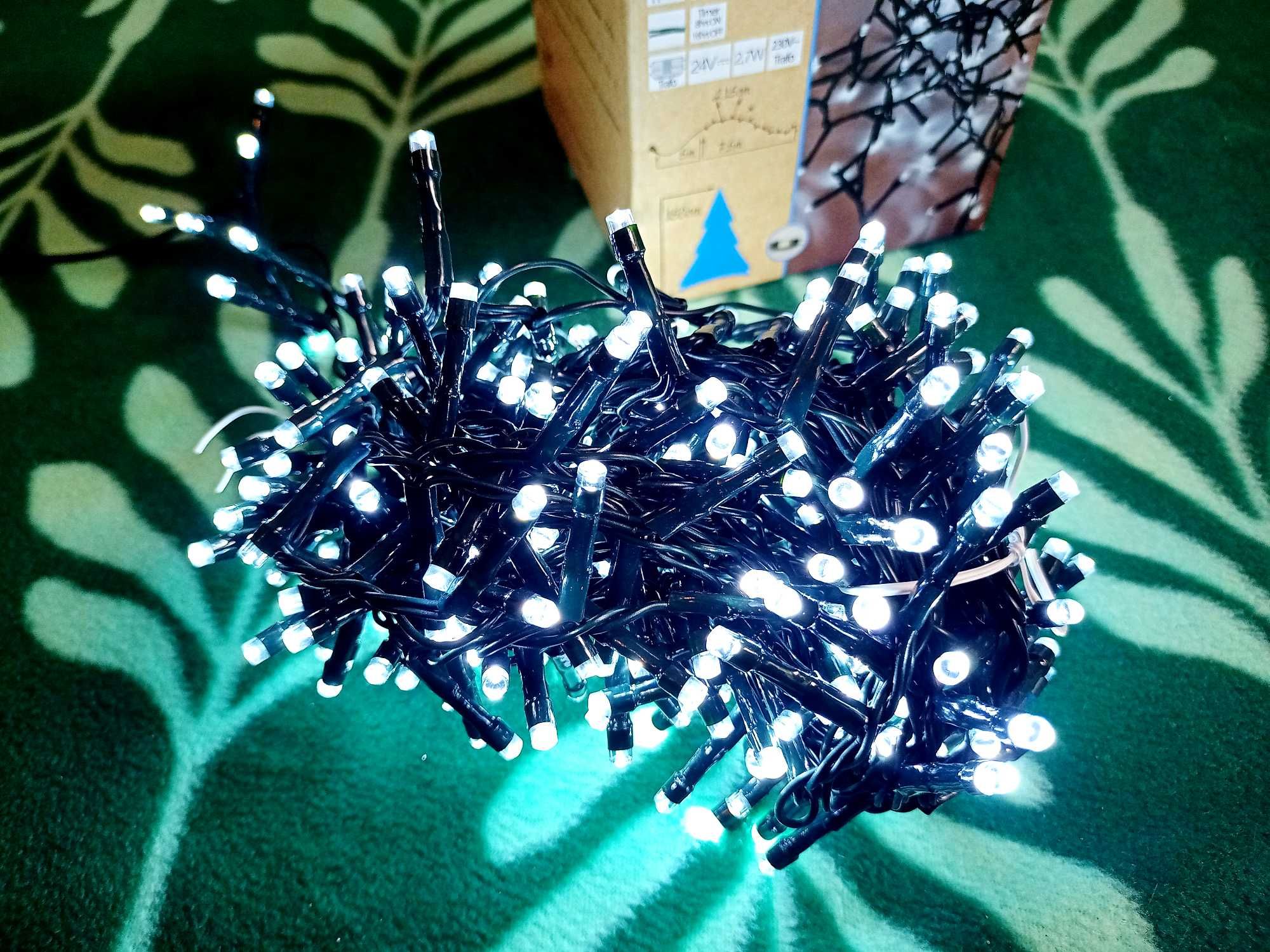 Luzes de Natal Brancas 350 LEDs 8 Sequências