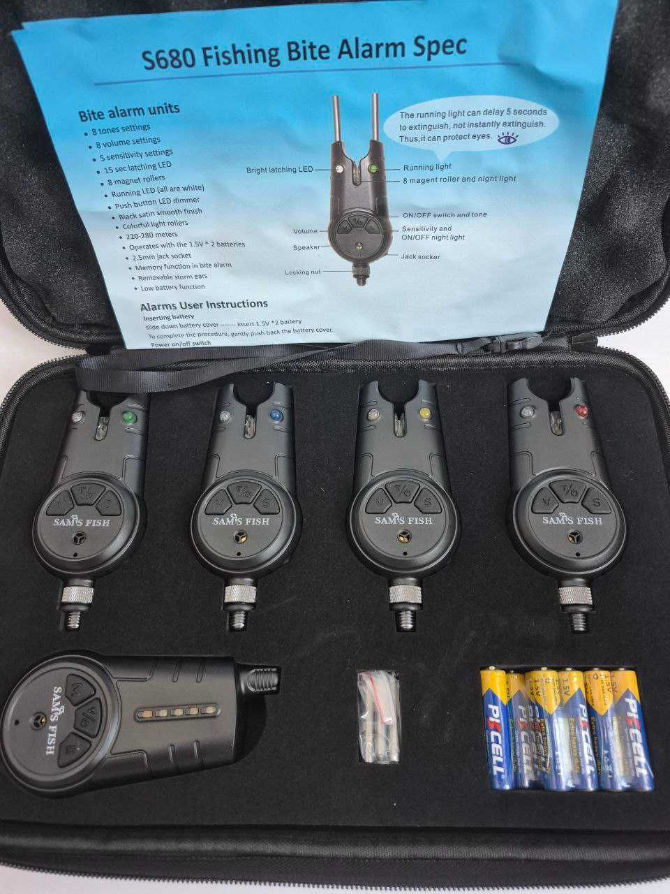 Набір сигналізаторів Sams Fish з пейджером кейсі 4+1 SF24199
