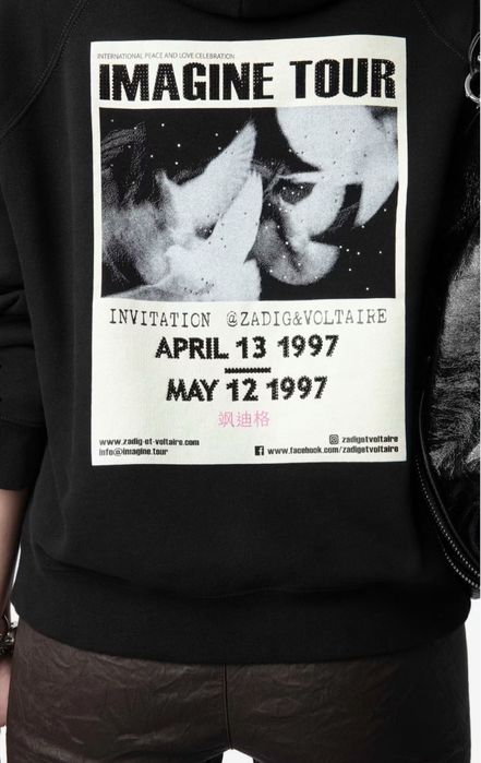 Zadig & Voltaire худі толстовка чорна zadig et voltaire