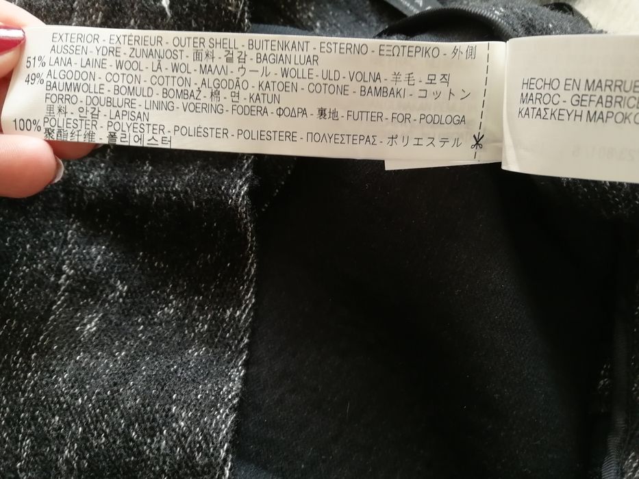 Spódnica midi szara melanż Zara r. S/M