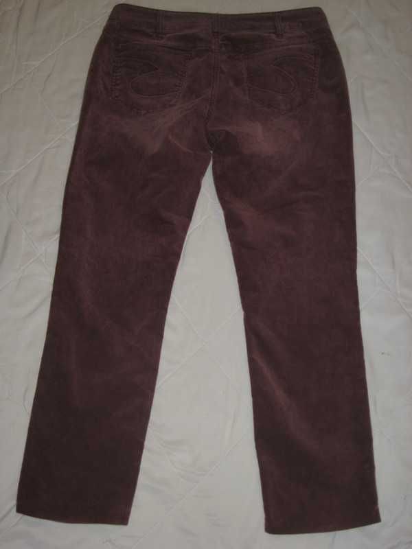 Spodnie sztruksowe sztruks bordowe skinny Silver W31L31 pas 82-88cm