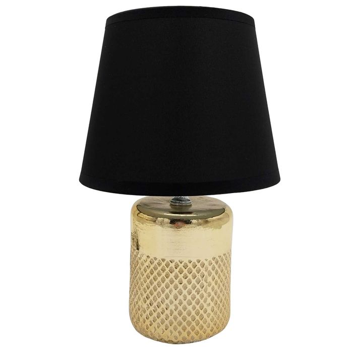 Lampka nocna złota mała lampa stołowa dekoracyjna lampka biurkowa