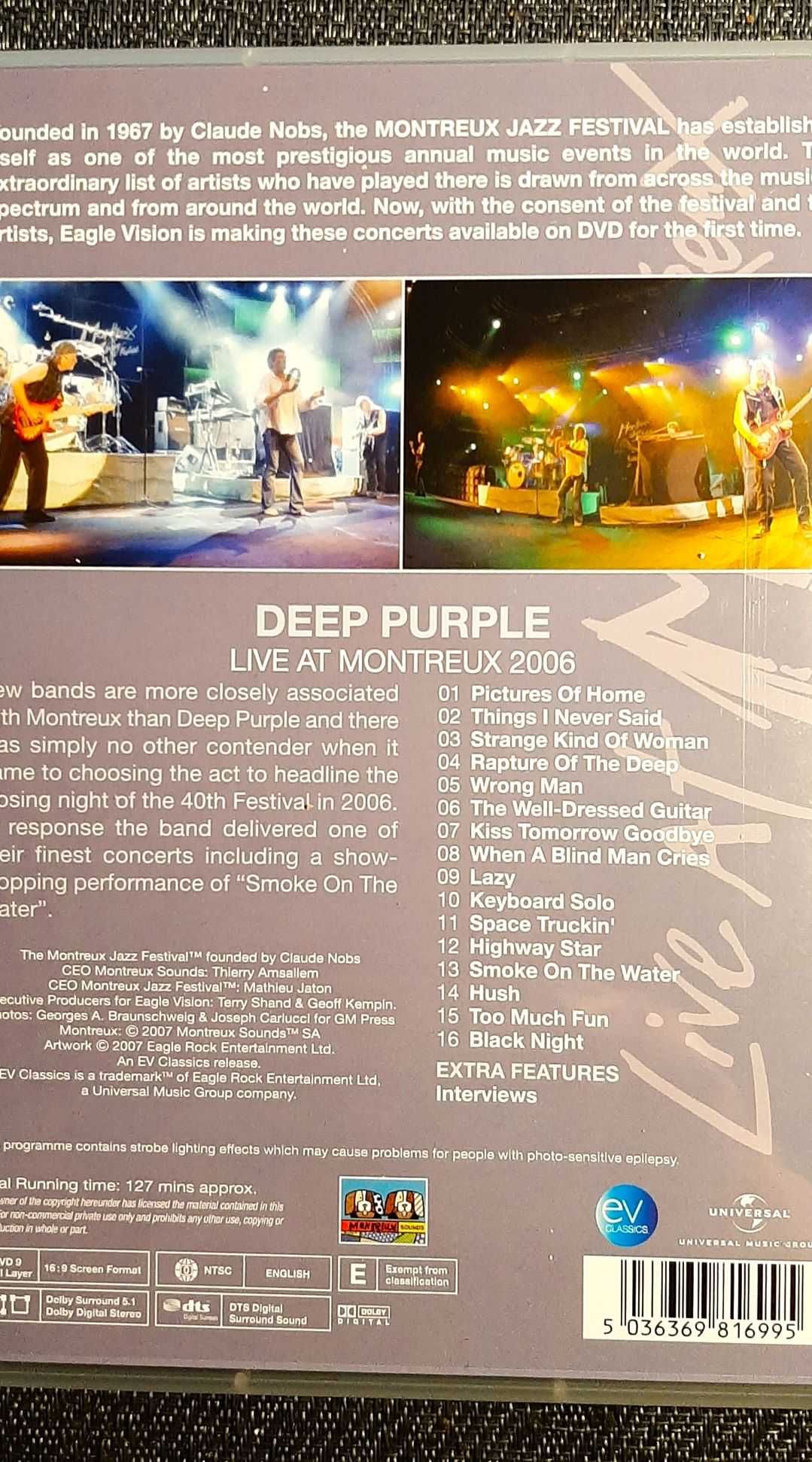 Polecam Koncertowy Album DVD DEEP PURPLE  Szwajcaria Live At Motreux
