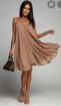 karmelowa czarna oversize letnia sukienka varlesca s m l uniwersalny