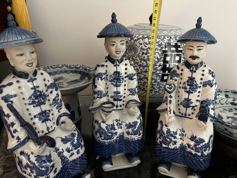 Estatuas Porcelana dignitários chineses