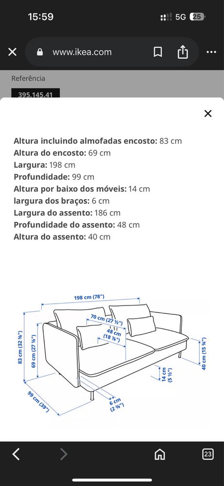Sofá Soderhamn verde claro