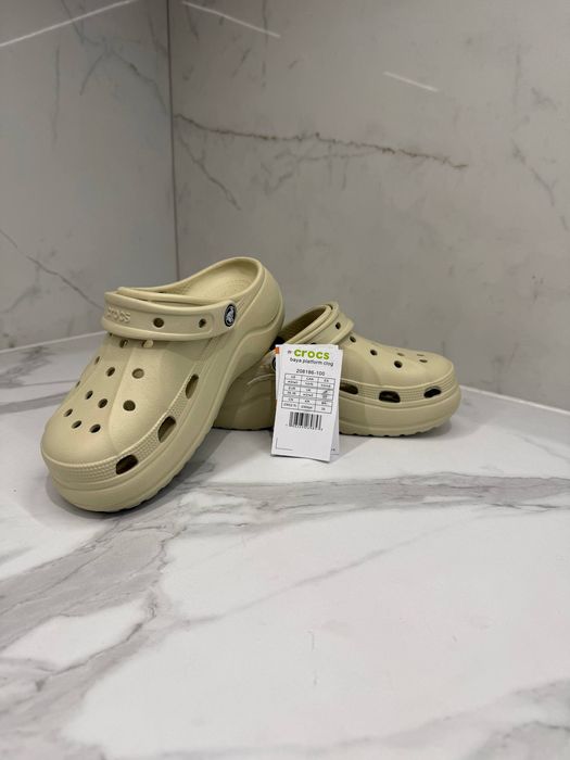 Crocs дитячі на платформі 35 розмір з Джибітс/сабо/кроксы/крокс/тапки