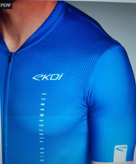 Koszulka EKOI Perf LINEAR królewski błękit - rozmiar 3XL