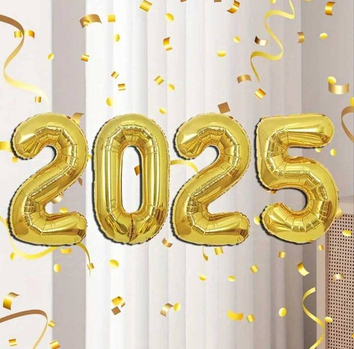 Duże Złote Balony Na Sylwestra 2025 Nowy Rok Sylwestrowe 91cm