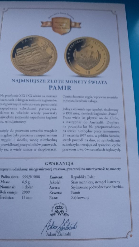 Najmniejsze złote monety świata Pamir