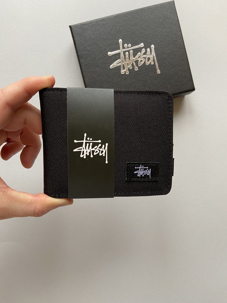 Гаманець stussy black box кошелек +подарунок брелок