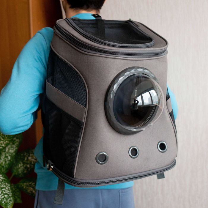 Рюкзак переноска Преміум для кота,собаки з ілюмінатором 29х38х45Зніжка