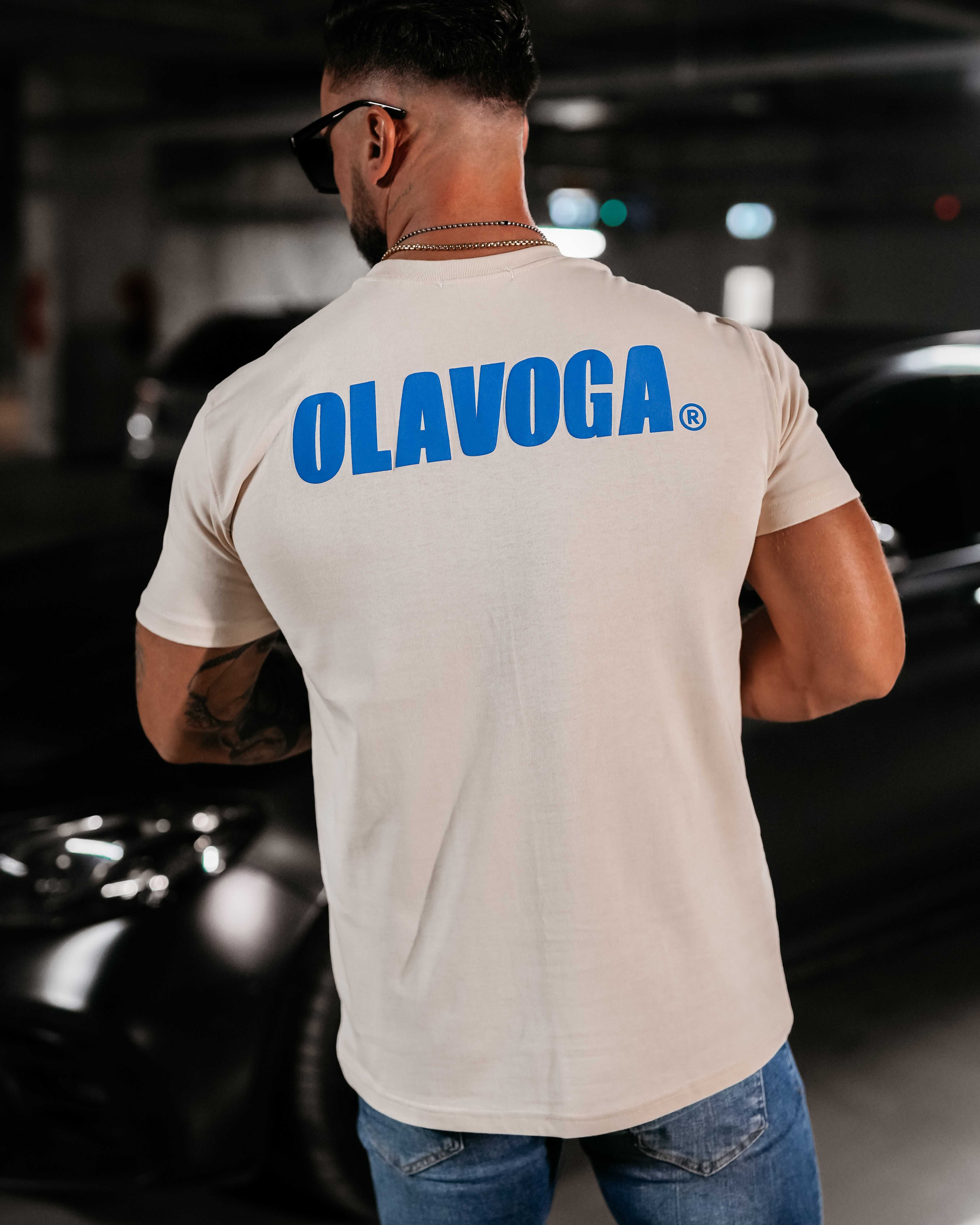 koszulka/T-shirt męski UNLOCK O la Voga beżowy rozmiar L