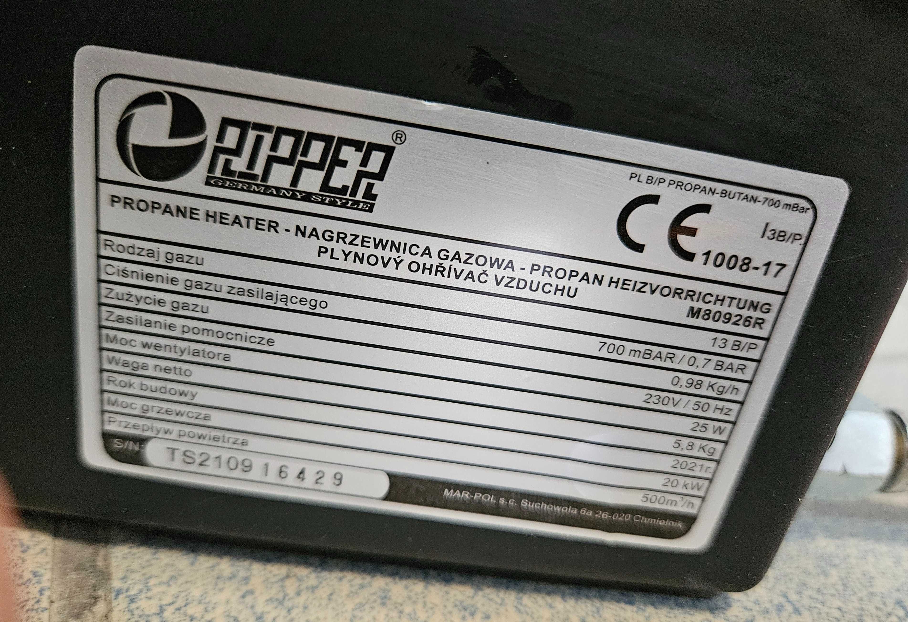 Nagrzewnica Gazowa RIPPER M80926R