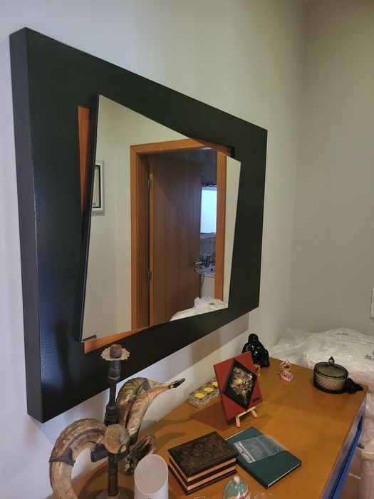 Movel de entrada em madeira com espelho