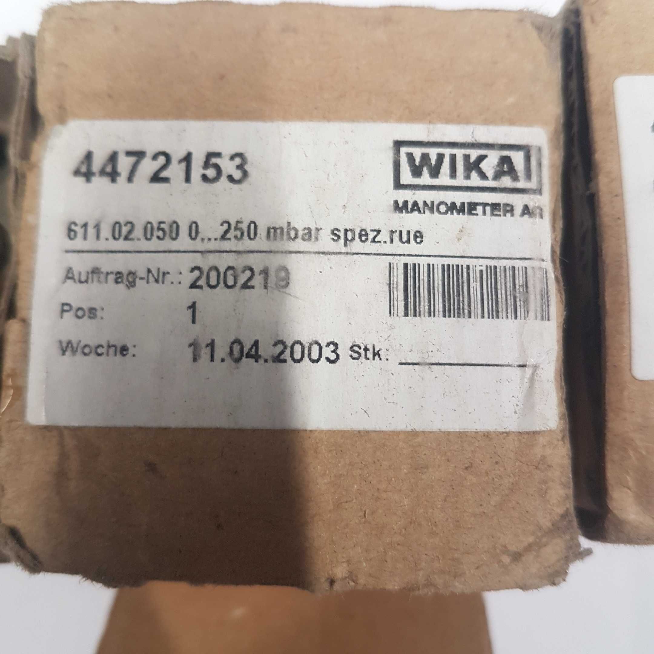 Manometr Wika 250 mbar