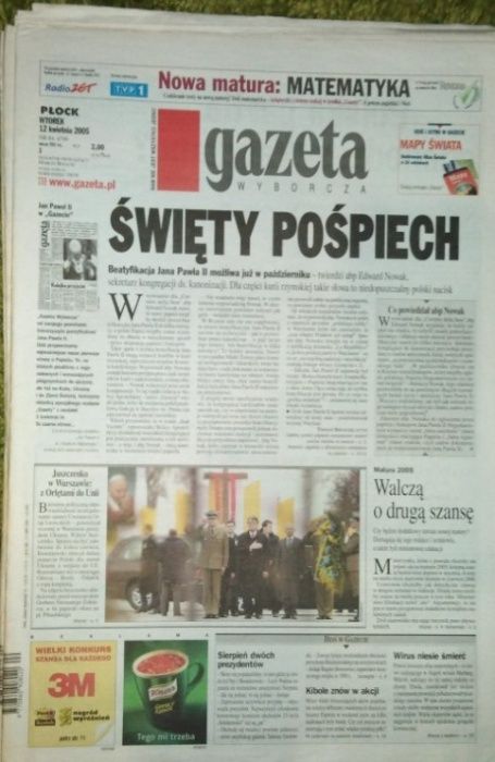 Gazeta Wyborcza 12.04.2005