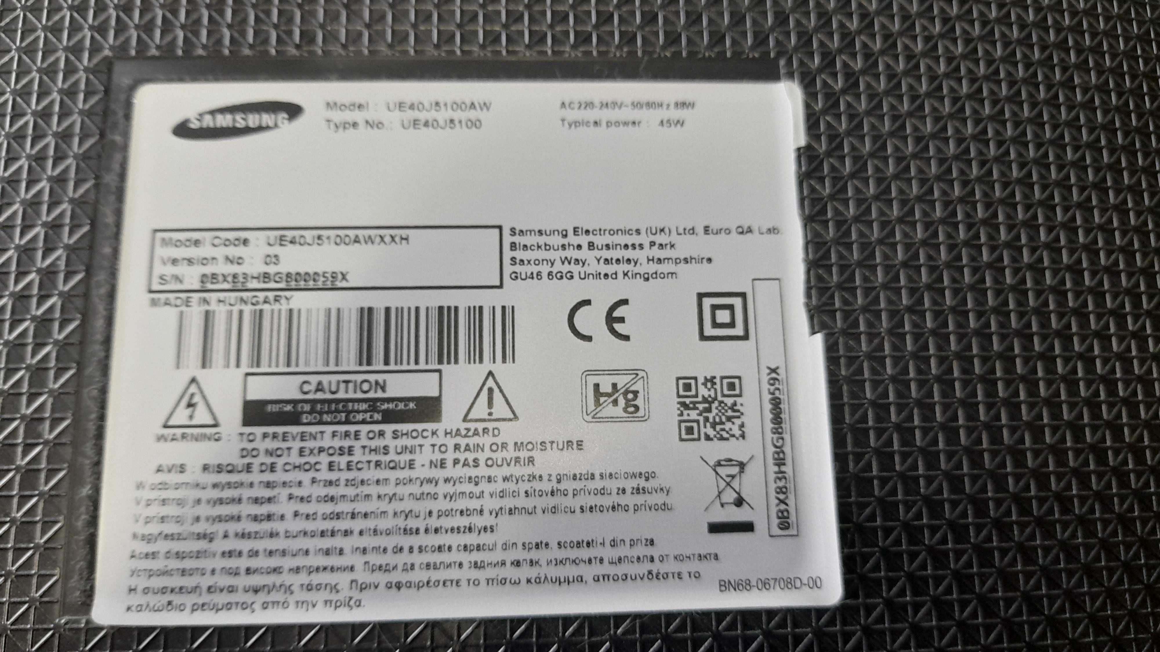 Płyta główna Samsung UE40J5100