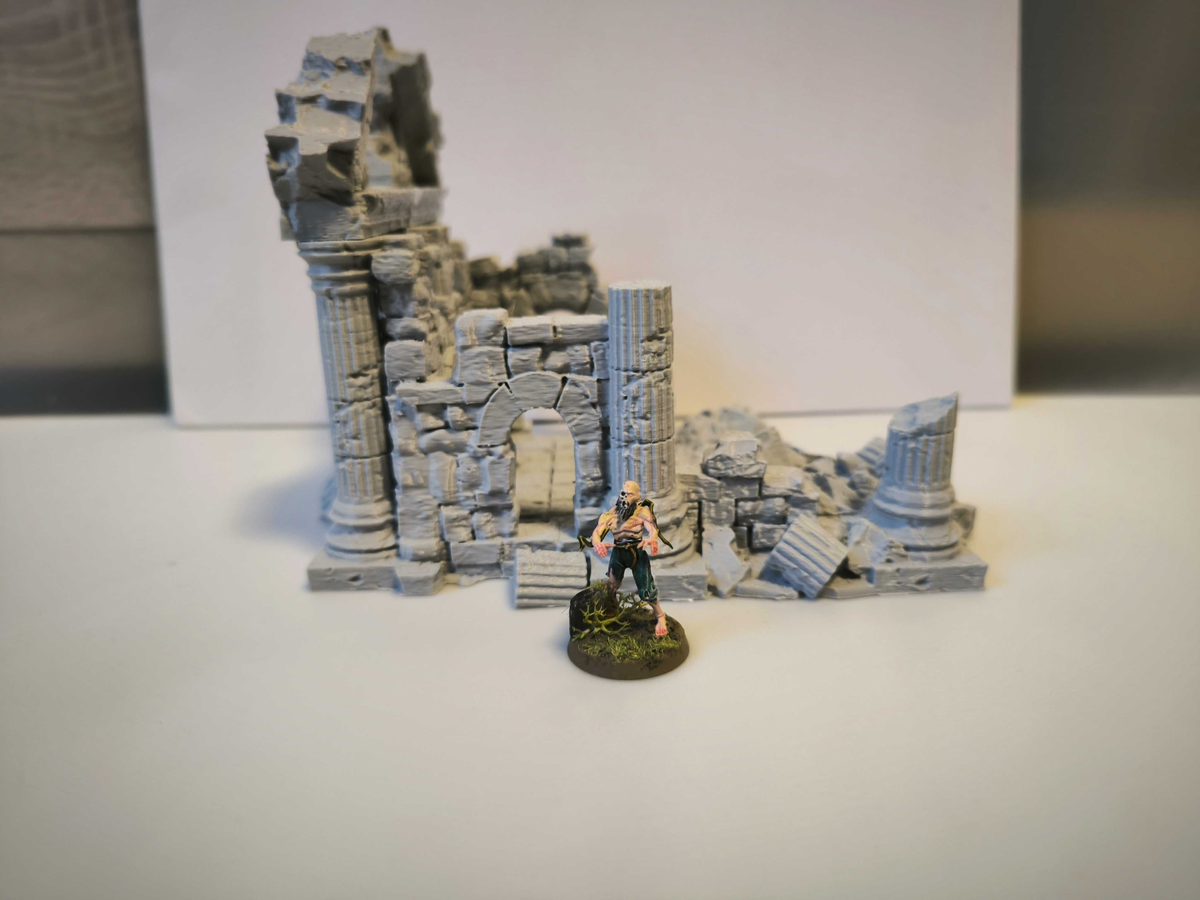 Duże ruiny 7 RPG Diorama Makieta (Zaginione Miasto)