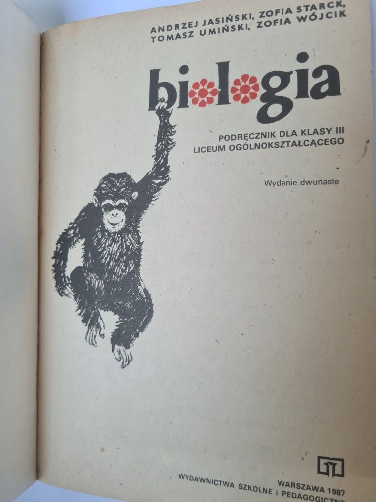 Biologia dla klasy III liceum ogólnokształcącego - Książka