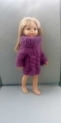 fioletowy moherowy sweterek dla lali paola reina