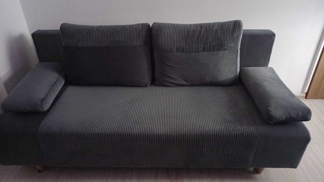 Nowa sofa Leon  rozkladana kolor ciemny szary