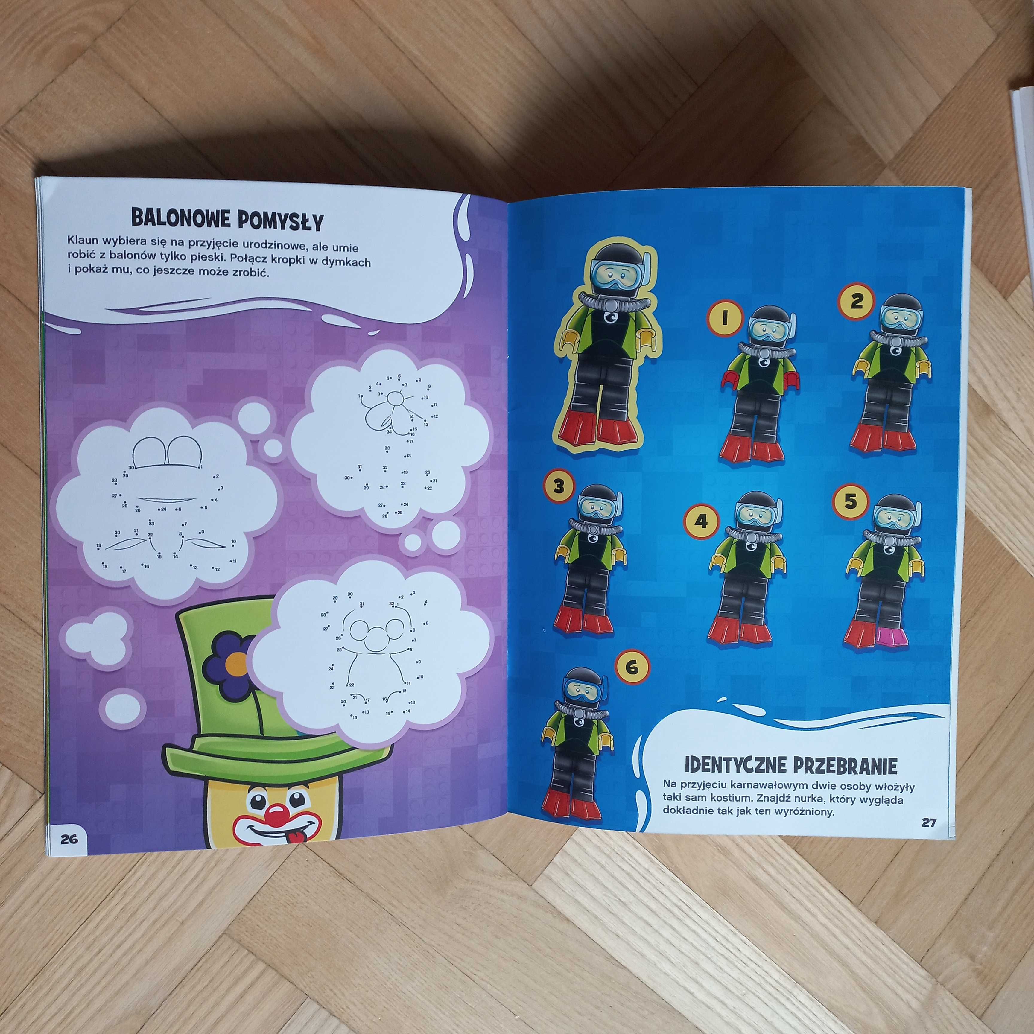LEGO dwie gazetki z figurkami i  klockami * nowe