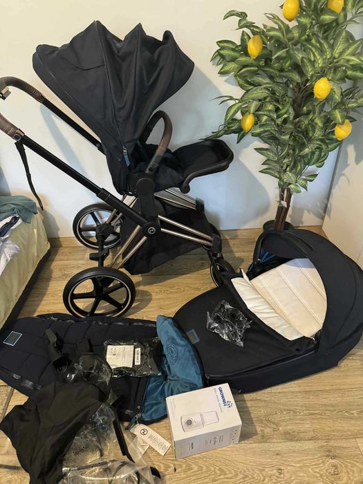 Cybex priam rose gold nautical blue 2w1
