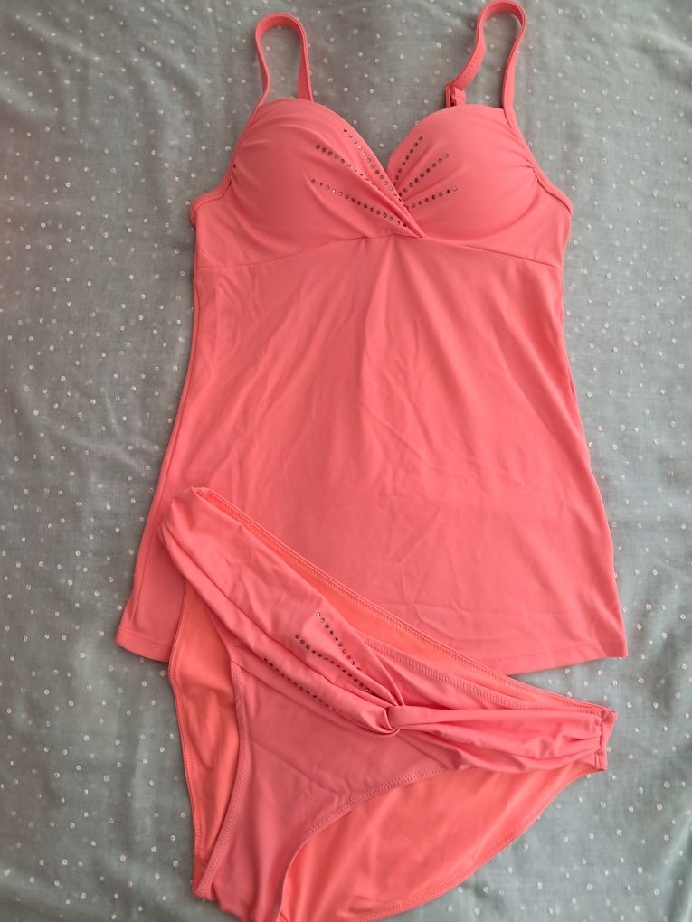 Tankini morelowe r.S+figi r.L"Esotiq"nowe