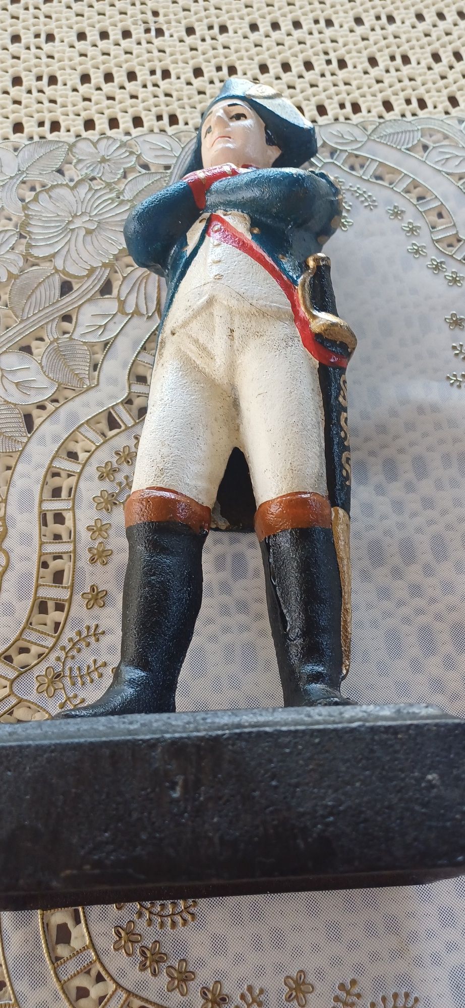 Vintage Napoleon Bonaparte żeliwo wys. 28 cm ręcznie malowanie OKAZJA