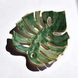 ceramiczna mydelniczka talerzyk monstera