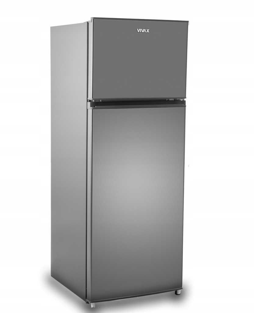 Lodówko-zamrażarka Vivax DD-207 SL Lodówka inox POJEMNA 207L 143cm