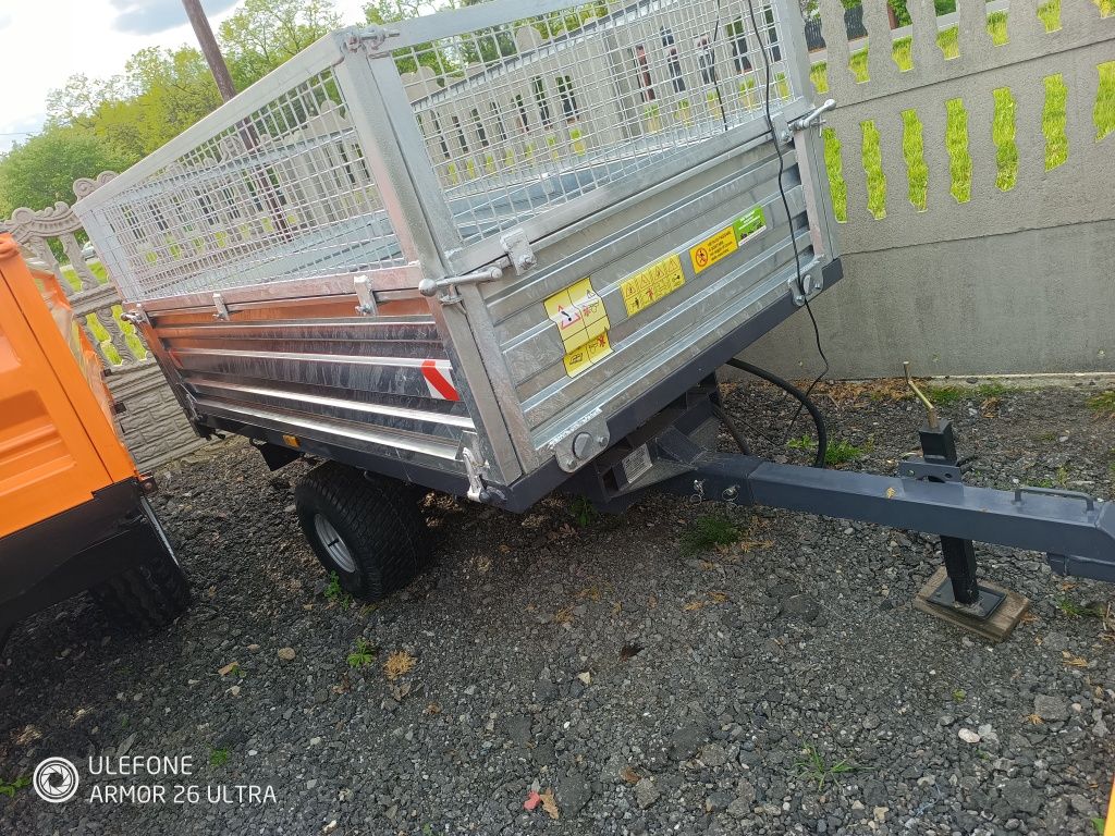 Przyczepa wywrotka rolnicza sadownicza   1520X2530 + oświetlenie .2.5T