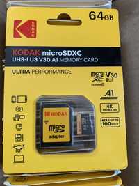 Kodac флешка / Micro sd 64gb/ карта пам’яті Kingstone 32gb