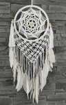 Duży łapacz snów Dreamcatcher haftowany pleciony 90 cm