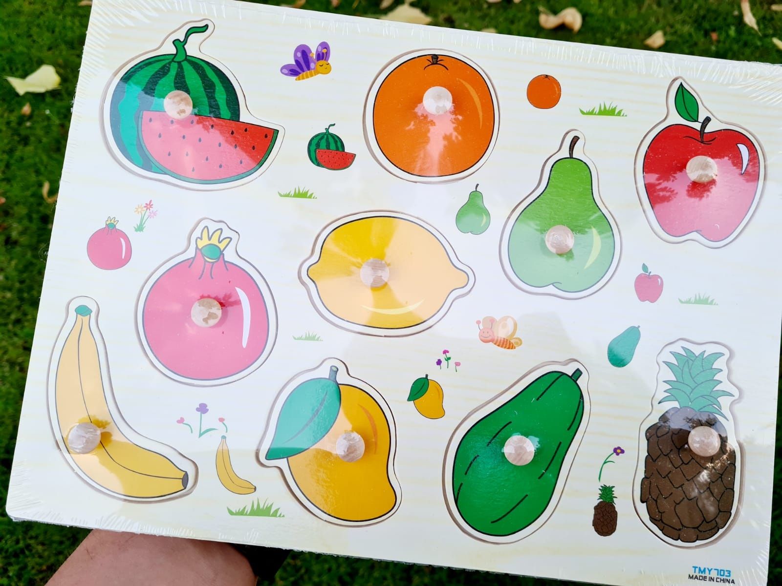 Układanka drewniana Owoce Puzzle nowe zabawki