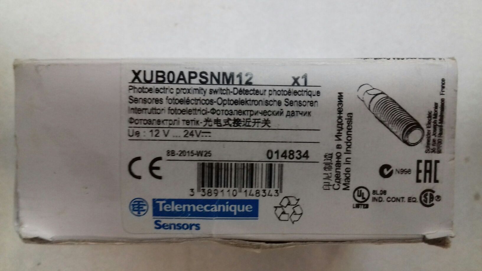 Czujnik Optyczny  Fotoelektryczny Telemecanique XUB0APSNM12 NOWY