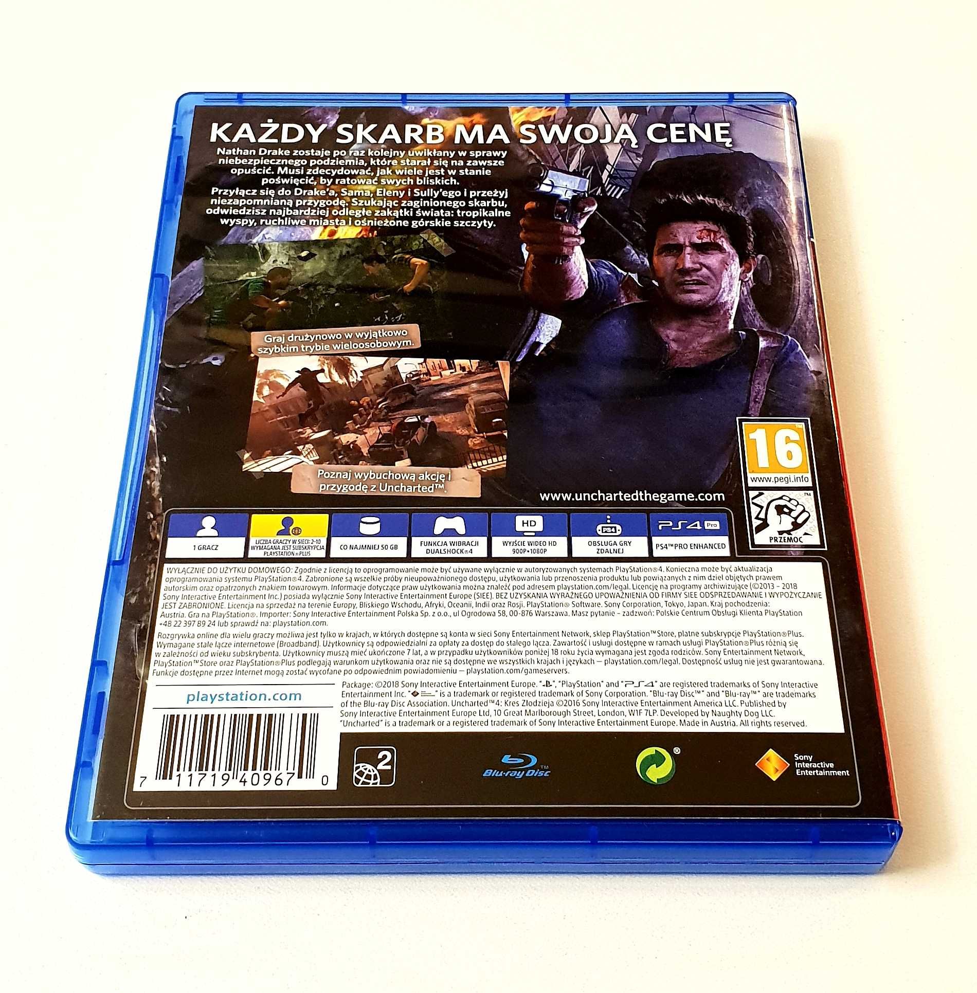 Gra Uncharted 4 Kres Złodzieja PS4 PS5 Playstation 4 5