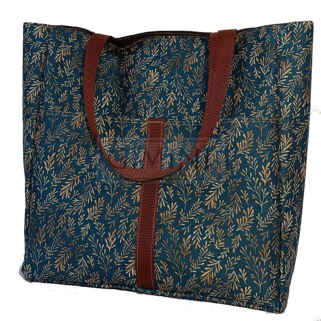Torba GIMINI shopper bag, torebka na zakupy,  wzór w złote liście