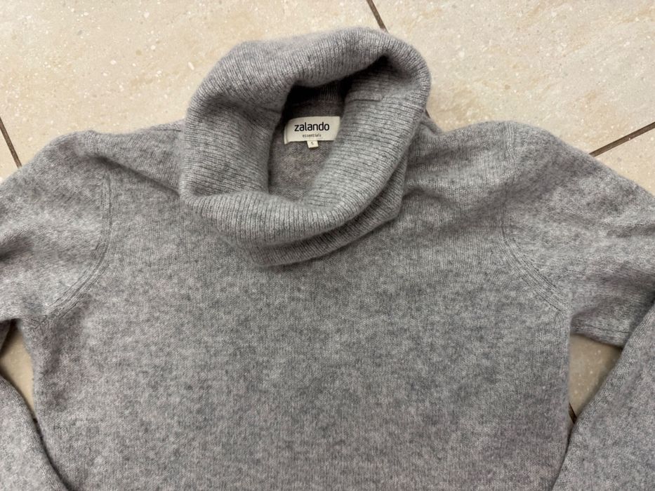 Zalando Essentials szary damski, sweterek premium kaszmir super stan S
